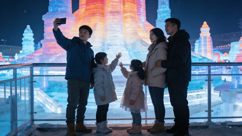 行社带领四口之家解锁暖冬奇遇哈尔滨！不朽情缘冰城遛娃天花板！江苏友好旅