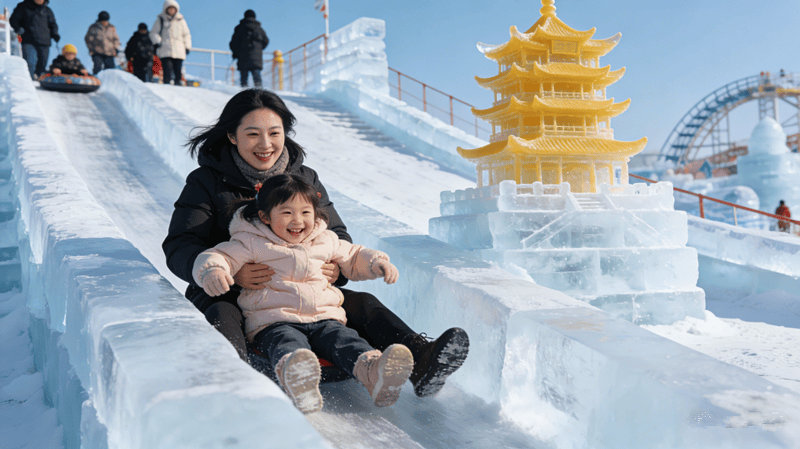 行社带领四口之家解锁暖冬奇遇哈尔滨！不朽情缘冰城遛娃天花板！江苏友好旅(图2)