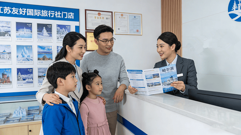 行社带领四口之家解锁暖冬奇遇哈尔滨！不朽情缘冰城遛娃天花板！江苏友好旅(图7)